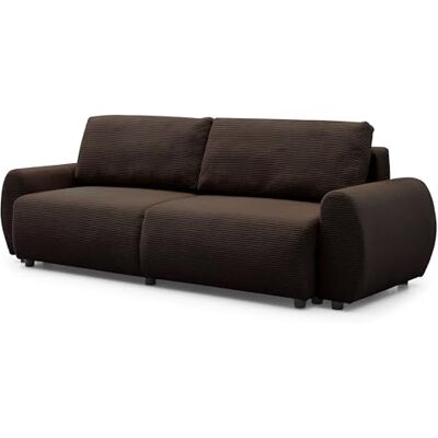 Menzzo Canapé Convertible 3 Places TRAVIATA Velours côtelé Marron – Canapé-lit Design Contemporain avec Assise Confortable et Couchage d’appoint - Publicité Menzzo Canapé Convertible 3 Places TRAVIATA Velours côtelé Marron – Canapé-lit Design Contemporain avec Assise Confortable et Couchage d’appoint - Publicité