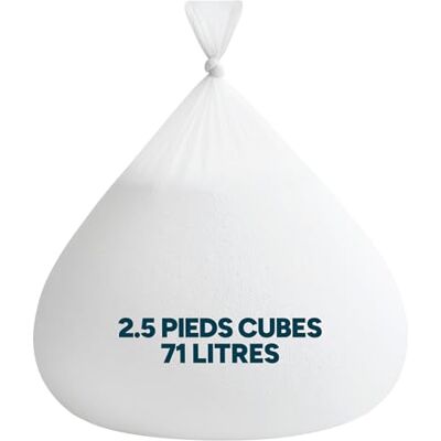 Icon Remplissage Pouf, 2.5 Pieds Cubes, 71 litres, Blanc, Billes Polystyrène pour Remplissage Pouf, Perles en EPS Rembourrage, Fabriqué en Europe - Publicité Icon Remplissage Pouf, 2.5 Pieds Cubes, 71 litres, Blanc, Billes Polystyrène pour Remplissage Pouf, Perles en EPS Rembourrage, Fabriqué en Europe - Publicité