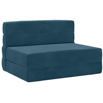 vidaXL Canapé-lit pliable Bleu 100 x 80 x 60 cm Tissu, Canapé-lit ajustable, canapé rectangulaire convertible, meuble gain de place pour salon, chambre - Publicité vidaXL Canapé-lit pliable Bleu 100 x 80 x 60 cm Tissu, Canapé-lit ajustable, canapé rectangulaire convertible, meuble gain de place pour salon, chambre - Publicité