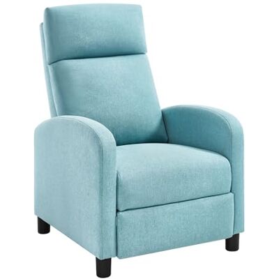 WOLTU Fauteuil Relax, Fauteuil Inclinable, Canapé 1 Place, Dossier et Repose-Pieds Réglables, Appui-tête, Assise Rembourrée, Lin, Bleu, SKS58bl - Publicité WOLTU Fauteuil Relax, Fauteuil Inclinable, Canapé 1 Place, Dossier et Repose-Pieds Réglables, Appui-tête, Assise Rembourrée, Lin, Bleu, SKS58bl - Publicité