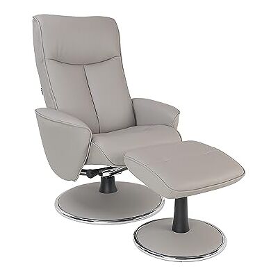 MND MY NEW DESIGN NEPHOS : Fauteuil de Relaxation et Son Repose Pieds, Design et Confortable, très Tendance Cuir Tourterelle - Publicité MND MY NEW DESIGN NEPHOS : Fauteuil de Relaxation et Son Repose Pieds, Design et Confortable, très Tendance Cuir Tourterelle - Publicité