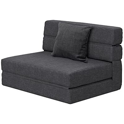 ANONER Canape Lit 1 Place, Canapé de Sol Convertible en Mousse à Mémoire de Forme & Oreiller, Canape Une Place Lit pour Chambre Salon, Matelas Pliant Sofa Gris Foncé - Publicité ANONER Canape Lit 1 Place, Canapé de Sol Convertible en Mousse à Mémoire de Forme & Oreiller, Canape Une Place Lit pour Chambre Salon, Matelas Pliant Sofa Gris Foncé - Publicité