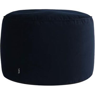 Icon Milano Tabouret Velours, Pouf Rond, Pouf Repose Pieds avec Remplissage, Meuble Salon, Decoration Chambre, Bleu Minuit - Publicité Icon Milano Tabouret Velours, Pouf Rond, Pouf Repose Pieds avec Remplissage, Meuble Salon, Decoration Chambre, Bleu Minuit - Publicité