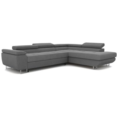 GREKPOL Canapé d'angle Convertible 274x203 Tissu Monolith Canapé 3 Places Convertible avec Espace de Rangement Droite Matelassé - Publicité GREKPOL Canapé d'angle Convertible 274x203 Tissu Monolith Canapé 3 Places Convertible avec Espace de Rangement Droite Matelassé - Publicité