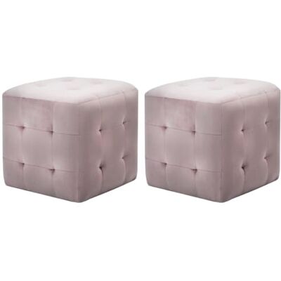 vidaXL 2X Tables de Chevet Table de Nuit Tabouret Pouf Repose-Pied Armoire de Chevet Salon Salle de Séjour Maison Chambre à Coucher Rose Tissu Velours - Publicité vidaXL 2X Tables de Chevet Table de Nuit Tabouret Pouf Repose-Pied Armoire de Chevet Salon Salle de Séjour Maison Chambre à Coucher Rose Tissu Velours - Publicité