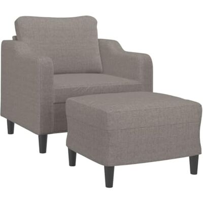 vidaXL Fauteuil avec Repose-Pied Taupe 60 cm Tissu, canapé, Fauteuil, Fauteuil TV, canapé Simple, canapé, canapé Relax, canapé de Loisirs - Publicité vidaXL Fauteuil avec Repose-Pied Taupe 60 cm Tissu, canapé, Fauteuil, Fauteuil TV, canapé Simple, canapé, canapé Relax, canapé de Loisirs - Publicité
