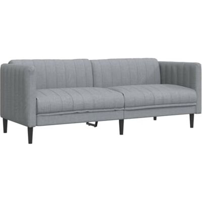 vidaXL Canapé à 3 Places, Sofa avec Pieds, Canapé Rembourré avec Accoudoirs et Dossier, Meuble de Chambre à Coucher Intérieur, Gris Clair Tissu - Publicité vidaXL Canapé à 3 Places, Sofa avec Pieds, Canapé Rembourré avec Accoudoirs et Dossier, Meuble de Chambre à Coucher Intérieur, Gris Clair Tissu - Publicité