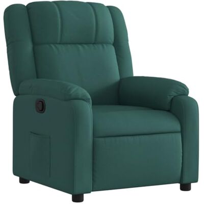 vidaXL Fauteuil Inclinable, Chaise avec Repose-Pieds, Siège avec Dossier et Accoudoirs, Meuble de Salon Salle de Séjour, Moderne, Vert Foncé Tissu - Publicité vidaXL Fauteuil Inclinable, Chaise avec Repose-Pieds, Siège avec Dossier et Accoudoirs, Meuble de Salon Salle de Séjour, Moderne, Vert Foncé Tissu - Publicité