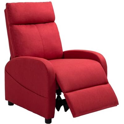 HOMCOM Fauteuil Relax Manuel avec Repose-Pieds, Fauteuil Relax en Tissu Effet Lin pour Chambre à Coucher, Salon et Salle de séjour, Rouge - Publicité HOMCOM Fauteuil Relax Manuel avec Repose-Pieds, Fauteuil Relax en Tissu Effet Lin pour Chambre à Coucher, Salon et Salle de séjour, Rouge - Publicité