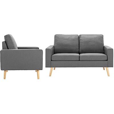 vidaXL Ensemble de Canapés 2 pcs Meuble de Salon Sofa de Salle de Séjour Canapé de Salon Mobilier de Salon Maison Intérieur Tissu Gris Clair - Publicité vidaXL Ensemble de Canapés 2 pcs Meuble de Salon Sofa de Salle de Séjour Canapé de Salon Mobilier de Salon Maison Intérieur Tissu Gris Clair - Publicité
