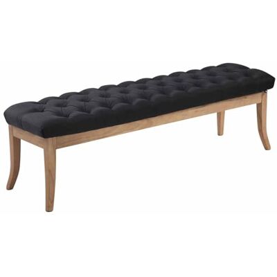 CLP Banquette Ramses en Tissu I Assise avec Coutures Décoratives Banc Design pour Cuisine ou Couloir I Pieds en Bois Antique Clair I Couleur:, Couleur:Noir, Taille:150 cm - Publicité CLP Banquette Ramses en Tissu I Assise avec Coutures Décoratives Banc Design pour Cuisine ou Couloir I Pieds en Bois Antique Clair I Couleur:, Couleur:Noir, Taille:150 cm - Publicité