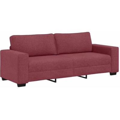 vidaXL Canapé 3 Places Rouge vin 220x77x82 cm en Tissu - Publicité vidaXL Canapé 3 Places Rouge vin 220x77x82 cm en Tissu - Publicité