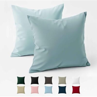 Dreamzie Taie Oreiller 60x60 Coton Renforcé (Set de 2) Bleu Clair Tissage serré de 57 Fils/cm² Taie Oreiller 60 x 60 cm- Certifié Oeko Tex - Publicité Dreamzie Taie Oreiller 60x60 Coton Renforcé (Set de 2) Bleu Clair Tissage serré de 57 Fils/cm² Taie Oreiller 60 x 60 cm- Certifié Oeko Tex - Publicité