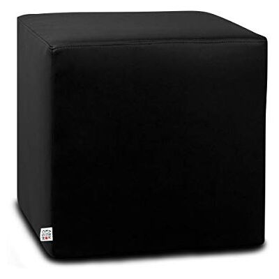 ARKETICOM Dado Pouf Design Cube Repose Pied Tabouret Cuir Dehoussable Noir 35x35 - Publicité ARKETICOM Dado Pouf Design Cube Repose Pied Tabouret Cuir Dehoussable Noir 35x35 - Publicité