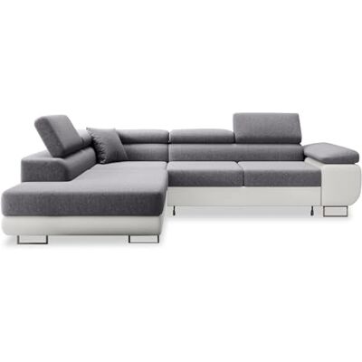 Intense Déco - Marius - Gris Blanc - Coin Gauche - Sofa - Publicité Intense Déco - Marius - Gris Blanc - Coin Gauche - Sofa - Publicité