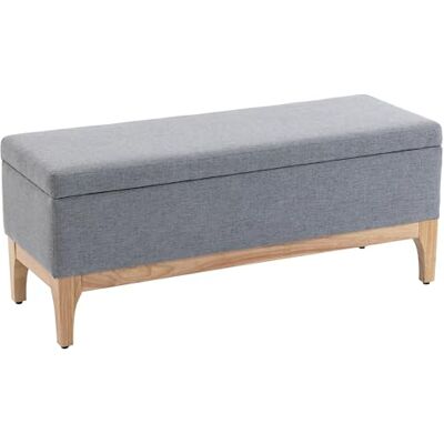 HOMCOM Banc de Rangement, Coffre de Rangement avec Couvercle Amovible Style scandinave, Bout de lit en Tissu Lin, 110 x 39 x 45 cm, Gris - Publicité HOMCOM Banc de Rangement, Coffre de Rangement avec Couvercle Amovible Style scandinave, Bout de lit en Tissu Lin, 110 x 39 x 45 cm, Gris - Publicité