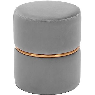DUHOME Tabouret Pouf Coiffeuse en Velours, Tabouret Ottoman Rond, Sièges de Coiffeuse pour Adulte, Rembourré Pouf Repose-Pieds, Chaise Coiffeuse Chambre à Coucher, Salon, Vestiaire (Gris) - Publicité DUHOME Tabouret Pouf Coiffeuse en Velours, Tabouret Ottoman Rond, Sièges de Coiffeuse pour Adulte, Rembourré Pouf Repose-Pieds, Chaise Coiffeuse Chambre à Coucher, Salon, Vestiaire (Gris) - Publicité