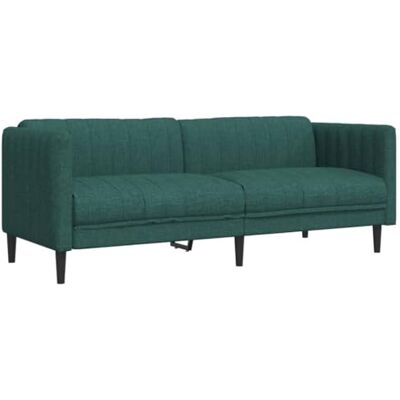 vidaXL Canapé à 3 Places, Chaise de Relaxation avec Accoudoirs et Dossier, Siège avec Pieds, Fauteuil TV de Salon, Moderne, Vert Foncé Tissu - Publicité vidaXL Canapé à 3 Places, Chaise de Relaxation avec Accoudoirs et Dossier, Siège avec Pieds, Fauteuil TV de Salon, Moderne, Vert Foncé Tissu - Publicité