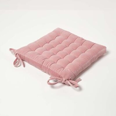 HOMESCAPES Galette de Chaise en Velours, Coussin de Chaise Rose, Dessus de Chaise 40x40x5 cm - Publicité HOMESCAPES Galette de Chaise en Velours, Coussin de Chaise Rose, Dessus de Chaise 40x40x5 cm - Publicité