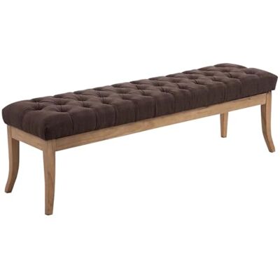 CLP Banquette Ramses en Tissu I Assise avec Coutures Décoratives Banc Design pour Cuisine ou Couloir I Pieds en Bois Antique Clair I Couleur:, Couleur:Marron, Taille:150 cm - Publicité CLP Banquette Ramses en Tissu I Assise avec Coutures Décoratives Banc Design pour Cuisine ou Couloir I Pieds en Bois Antique Clair I Couleur:, Couleur:Marron, Taille:150 cm - Publicité