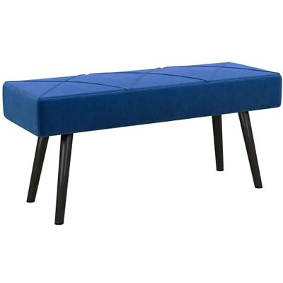 HOMCOM Banc Multifonctionnel pour Pied de Lit, Banc Moderne pour Chambre avec Siège Rembourré et Pieds en Acier, Charge Maximale de 120 kg, pour Entrée, Couloir, Salon, 100 x 36 x 45 cm, Bleu Foncé - Publicité HOMCOM Banc Multifonctionnel pour Pied de Lit, Banc Moderne pour Chambre avec Siège Rembourré et Pieds en Acier, Charge Maximale de 120 kg, pour Entrée, Couloir, Salon, 100 x 36 x 45 cm, Bleu Foncé - Publicité