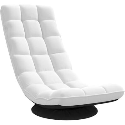 VidaXL Fauteuil de Sol pivotant Blanc 70x51x79 cm Tissu, Chaise pivotante, Chaise Gaming au Sol, Chaise de canapé au Sol, Fauteuil inclinable pivotant - Publicité VidaXL Fauteuil de Sol pivotant Blanc 70x51x79 cm Tissu, Chaise pivotante, Chaise Gaming au Sol, Chaise de canapé au Sol, Fauteuil inclinable pivotant - Publicité