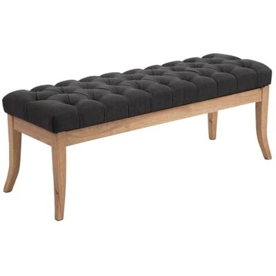 CLP Banquette Ramses en Tissu I Assise avec Coutures Décoratives Banc Design pour Cuisine ou Couloir I Pieds en Bois Antique Clair I Couleur:, Couleur:Gris foncé, Taille:120 cm - Publicité CLP Banquette Ramses en Tissu I Assise avec Coutures Décoratives Banc Design pour Cuisine ou Couloir I Pieds en Bois Antique Clair I Couleur:, Couleur:Gris foncé, Taille:120 cm - Publicité