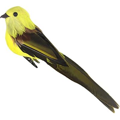 Luojuny Faux Oiseau Real Touch Décoratif Léger Créatif Mousse Plume Oiseau Artificiel pour Balcon Jaune - Publicité Luojuny Faux Oiseau Real Touch Décoratif Léger Créatif Mousse Plume Oiseau Artificiel pour Balcon Jaune - Publicité