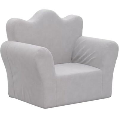 vidaXL Canapé pour Enfants, Siège avec Accoudoirs, Fauteuil avec Dossier pour Tout-Petits, Meuble de Chambre Salon, Gris Clair Peluche Douce - Publicité vidaXL Canapé pour Enfants, Siège avec Accoudoirs, Fauteuil avec Dossier pour Tout-Petits, Meuble de Chambre Salon, Gris Clair Peluche Douce - Publicité