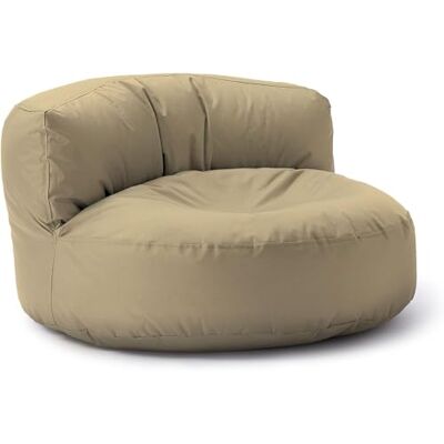 Lumaland Pouf salon Canapé pouf Rond Pour l'extérieur Rembourrage de 320 l 90 x 50 cm Beige - Publicité Lumaland Pouf salon Canapé pouf Rond Pour l'extérieur Rembourrage de 320 l 90 x 50 cm Beige - Publicité