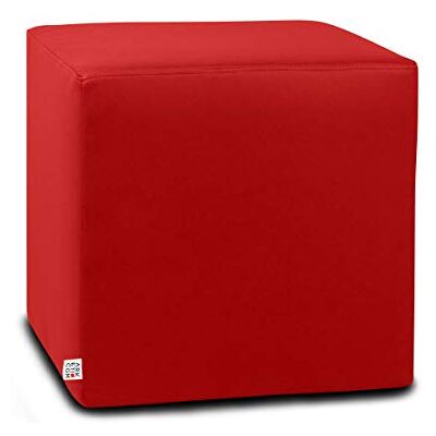 ARKETICOM Dado Pouf Design Cube Repose Pied Tabouret Cuir Dehoussable Rouge 35x35 - Publicité ARKETICOM Dado Pouf Design Cube Repose Pied Tabouret Cuir Dehoussable Rouge 35x35 - Publicité