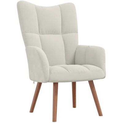 vidaXL Chaise de Relaxation Fauteuil de Détente Siège de Relaxation Chaise de Détente Salon Salle de Séjour Intérieur Blanc Crème Velours - Publicité vidaXL Chaise de Relaxation Fauteuil de Détente Siège de Relaxation Chaise de Détente Salon Salle de Séjour Intérieur Blanc Crème Velours - Publicité
