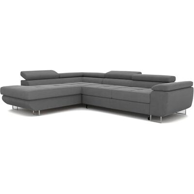 GREKPOL Canapé d'angle Convertible 274x203 Tissu Monolith Canapé 3 Places Convertible avec Espace de Rangement Gauche Matelassé - Publicité GREKPOL Canapé d'angle Convertible 274x203 Tissu Monolith Canapé 3 Places Convertible avec Espace de Rangement Gauche Matelassé - Publicité