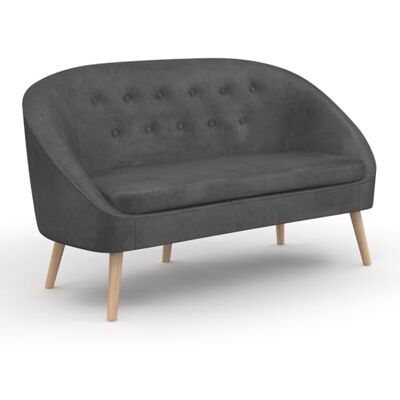 Idmarket Canapé-Lit en velours gris Sonia - 2 Places - Publicité Idmarket Canapé-Lit en velours gris Sonia - 2 Places - Publicité