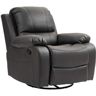 HOMCOM Fauteuil Relax Fauteuil TV avec Fonction Chaise Longue, Repose-Pieds, pivotant Fauteuil TV avec système de Ressorts ensachés pour Le Salon, la Chambre à Coucher, Noir - Publicité HOMCOM Fauteuil Relax Fauteuil TV avec Fonction Chaise Longue, Repose-Pieds, pivotant Fauteuil TV avec système de Ressorts ensachés pour Le Salon, la Chambre à Coucher, Noir - Publicité