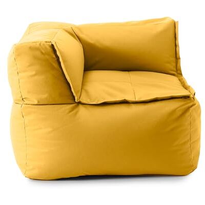 Lumaland Pouf Lounge avec Partie d'angle modulaire Lavable pour l'intérieur et l'extérieur Chaise d'angle imperméable Facile à étendre 81 x 81 x 70 cm Jaune Moutarde - Publicité Lumaland Pouf Lounge avec Partie d'angle modulaire Lavable pour l'intérieur et l'extérieur Chaise d'angle imperméable Facile à étendre 81 x 81 x 70 cm Jaune Moutarde - Publicité