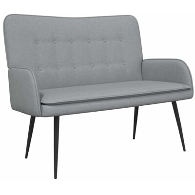 vidaXL Sofa 2 places Gris clair 115 x 61 x 87 cm Tissu, Canapé 2 places moderne, avec accoudoirs, compact et tendance, parfait pour se détendre dans le salon - Publicité vidaXL Sofa 2 places Gris clair 115 x 61 x 87 cm Tissu, Canapé 2 places moderne, avec accoudoirs, compact et tendance, parfait pour se détendre dans le salon - Publicité