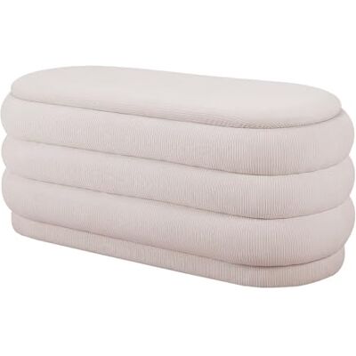 Unique Banc Coffre Velours côtelé Créme ECAMBI - Publicité Unique Banc Coffre Velours côtelé Créme ECAMBI - Publicité