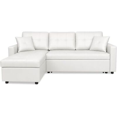 Intense Déco - Cuero - Blanc - Convertible - Sofa - Publicité Intense Déco - Cuero - Blanc - Convertible - Sofa - Publicité