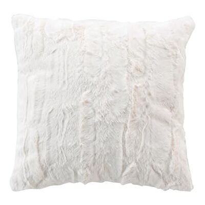 Douceur d'Intérieur , Coussin Déhoussable (45 x 45 cm) Foxy Naturel, Imitation Fourrure et Velours - Publicité Douceur d'Intérieur , Coussin Déhoussable (45 x 45 cm) Foxy Naturel, Imitation Fourrure et Velours - Publicité