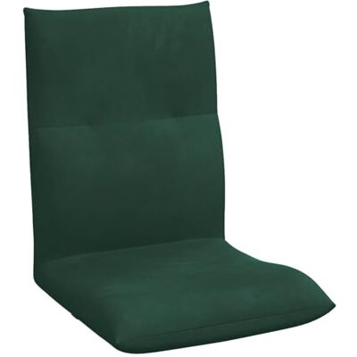vidaXL Fauteuil de Sol Ajustable Vert foncé Velours, Chaise de Sol réglable, Alternative canapé en Velours, siège Polyvalent, Spot détente Confortable - Publicité vidaXL Fauteuil de Sol Ajustable Vert foncé Velours, Chaise de Sol réglable, Alternative canapé en Velours, siège Polyvalent, Spot détente Confortable - Publicité