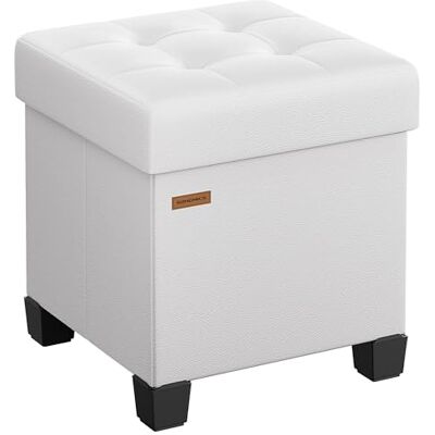 SONGMICS Banc de Rangement, Coffre avec Pieds, 38 x 38 x 40 cm, Pouf, Repose-Pieds, 37 L, PVC, pour Salon, Entrée, Blanc Nuage LSF0512W02 - Publicité SONGMICS Banc de Rangement, Coffre avec Pieds, 38 x 38 x 40 cm, Pouf, Repose-Pieds, 37 L, PVC, pour Salon, Entrée, Blanc Nuage LSF0512W02 - Publicité