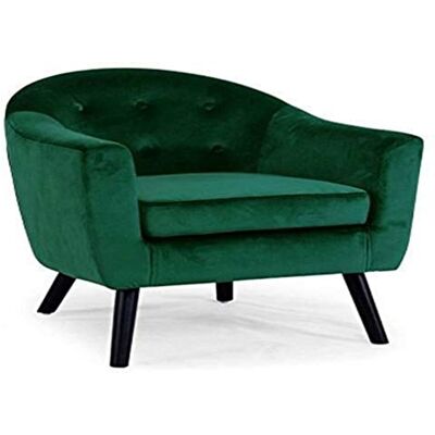 Menzzo Fauteuil scandinave Savoy Velours Vert – Dossier capitonné – Design Nordique Moderne – Fauteuil Lounge Confortable – L78 x P73 x H79 cm - Publicité Menzzo Fauteuil scandinave Savoy Velours Vert – Dossier capitonné – Design Nordique Moderne – Fauteuil Lounge Confortable – L78 x P73 x H79 cm - Publicité