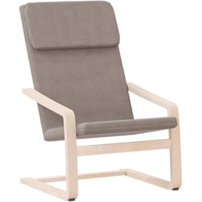 vidaXL Chaise de Relaxation, Fauteuil avec Coussin, Chaise Longue Rembourrée, Siège de Salon Salle de Séjour Intérieur, Moderne, Taupe Tissu - Publicité vidaXL Chaise de Relaxation, Fauteuil avec Coussin, Chaise Longue Rembourrée, Siège de Salon Salle de Séjour Intérieur, Moderne, Taupe Tissu - Publicité