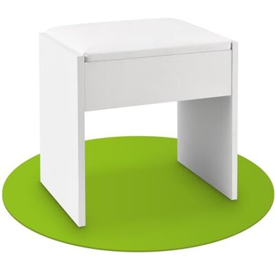 Juskys Tabouret de Coiffeuse Melly avec Coussin rembourré et Housse en Similicuir, Pouf de Maquillage en Bois, Siège Modern pour Chambre à Coucher, 40 x 30 x 43 cm - Publicité Juskys Tabouret de Coiffeuse Melly avec Coussin rembourré et Housse en Similicuir, Pouf de Maquillage en Bois, Siège Modern pour Chambre à Coucher, 40 x 30 x 43 cm - Publicité