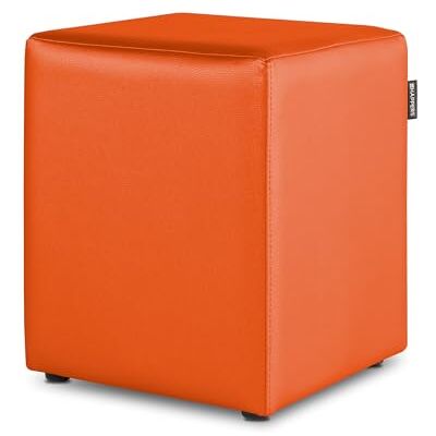 Happers Pouf Cube en Similicuir pour Salon ou Chambre Orange - Publicité Happers Pouf Cube en Similicuir pour Salon ou Chambre Orange - Publicité