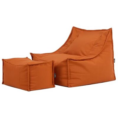 Icon Alto Pouf avec Tabouret, Pouf Poire avec Remplissage, Chaise Confortable, Fauteuil Salon Confortable, Chaise de Jardin, Salon de Jardin Exterieur, Fauteuil Exterieur, Orange - Publicité Icon Alto Pouf avec Tabouret, Pouf Poire avec Remplissage, Chaise Confortable, Fauteuil Salon Confortable, Chaise de Jardin, Salon de Jardin Exterieur, Fauteuil Exterieur, Orange - Publicité