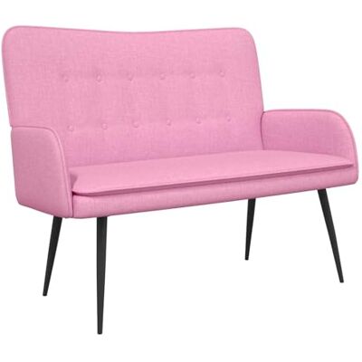 vidaXL Sofa 2 places Rose 115 x 61 x 87 cm Tissu, Canapé 2 places moderne, avec accoudoirs, compact et tendance, parfait pour se détendre dans le salon - Publicité vidaXL Sofa 2 places Rose 115 x 61 x 87 cm Tissu, Canapé 2 places moderne, avec accoudoirs, compact et tendance, parfait pour se détendre dans le salon - Publicité
