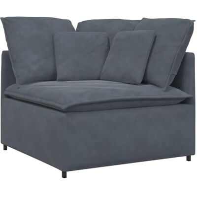 vidaXL Module d'angle de canapé modulaire Coussins Gris foncé 100 cm, canapé sectionnel, canapé Module d'angle, canapé Moderne, canapé d'angle - Publicité vidaXL Module d'angle de canapé modulaire Coussins Gris foncé 100 cm, canapé sectionnel, canapé Module d'angle, canapé Moderne, canapé d'angle - Publicité