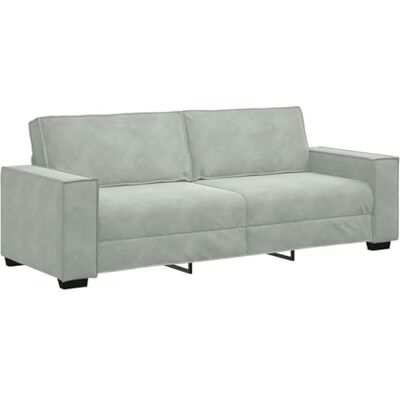 vidaXL Canapé à 3 Places Gris Clair 220x78x84 cm Velours, canapé, canapé Trois Places, canapé 3 Places en Velours, Divan, canapé en Velours - Publicité vidaXL Canapé à 3 Places Gris Clair 220x78x84 cm Velours, canapé, canapé Trois Places, canapé 3 Places en Velours, Divan, canapé en Velours - Publicité